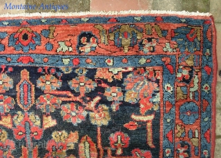 Kolyai-- 4 ft 4 x 6 ft 8 in. Tribal version of classic west Persian art deco floral spray.  Thick and plush with lots of abrashes. Call me for concise in  ...