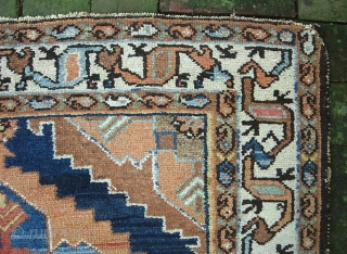 cf. Saveh Region-- 3 ft 5 x 4 ft 11. Uncluttered. Decorative. Good condition We just posted a whole slug of fresh stuff Check it out @ http://www.montaine-antiques.com/oriental-rugs/     