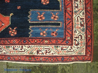 Malayer-- 4 ft 5 x 7 ft 2. Sarouk weave with ferocious open field design. We just posted a whole slug of fresh stuff. Check it out @ http://www.montaine-antiques.com/oriental-rugs/    