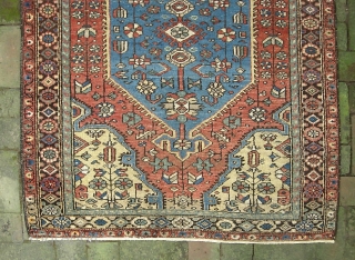 Heriz/Serapi 3 ft 4 x 4 ft 7. Rare small size.  Low but even pile. We just posted a whole slug of fresh stuff Check it out @ http://www.montaine-antiques.com/oriental-rugs/   