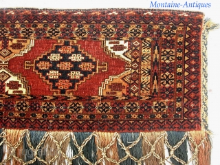 Turkoman 12 x 41 inches. Nice old piece in fine condition. $20 UPS to Lower 48.  Check out recent finds @ http://www.montaine-antiques.com/oriental-rugs/          