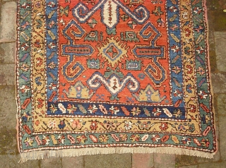 Northwest Runner. 3 ft 2 in x 10 ft. Azerbeijan? Interesting rug with Perepedil design. Thick and floppy with wool foundation. Mint condition.  The $30 for UPS shipping to lower 48 