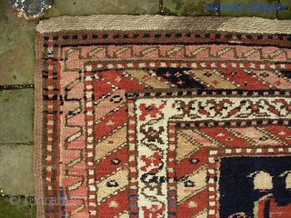Northwest-- circa 1900--3 ft 5 inches x 11 ft 7 inches. Fine old Tribal textile. Some fucine (as is typical of rugs of this period.) Just a beautiful and decorative early piece  ...