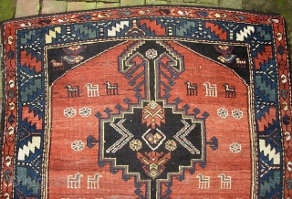 Tribal. 3 ft 11 x 5 ft 7 inches. Maybe Bahktiari? Charming early rug. $25 ups to lower 48.              