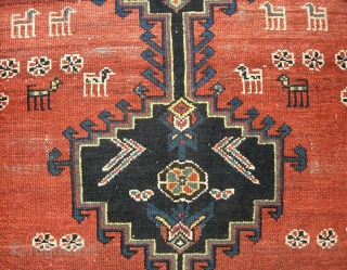 Tribal. 3 ft 11 x 5 ft 7 inches. Maybe Bahktiari? Charming early rug. $25 ups to lower 48.              