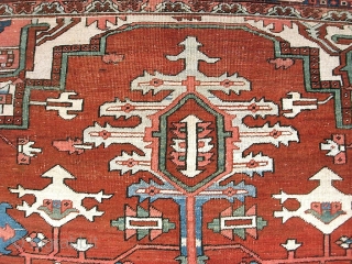 Serapi-- 9.4 x 12. Opulent. Please call for condition Report. Check out abundant fresh posts on our web site: http://www.montaine-antiques.com/oriental-rugs/             