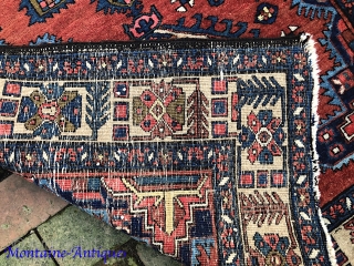 NW/Heriz-- approx 3.3 x 4.10-- Fine compact double weft. Excellent colors. Excellent condition. Call me for detailed in hand condition report. $20 shipping. Please check out recent pickings: http://www.montaine-antiques.com/oriental-rugs/    