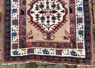 Serab--approx 3.3 x 5.3-- It's rare to find one in scatter size-- especially one with such terrific colors. Hugely decorative and useful size. Excellent condition. Call me for detailed in hand condition  ...