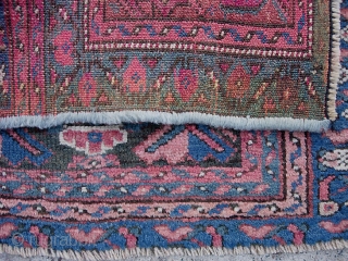 Kurdish Pile bag, 23 x 25 inches.  Real soft colors. Fair condition is pretty  evident in the photos. $10 US shipping          