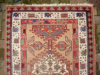 Serab 3 ft 4 x 7 ft 6 inches. Early rug with great natural dyes. Visible foundation through the center is primarily brown oxidation $25 ups to Lower 48    