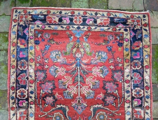 sarouk -- 2 ft 8 in by 5 ft. Exceptional thick one that somehow escaped the bleach and paint. Lovely natural red with interesting abrashes. Near mint condition. $25 for UPS to  ...