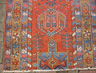 NW/Heriz/Bakshaish. 3 ft 4 inches x 6 ft. A genuinely old and beautiful fragment on wool foundation. $20 us shipping.             