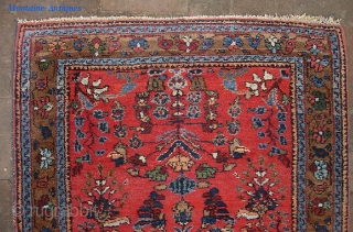 Hamadan-- 2 ft 8 inches x 4 ft. Good old honest Art Deco period Persian rug, as-found but excellent thick condition. Needs a wash to really sparkle.  Thats about it. $15  ...