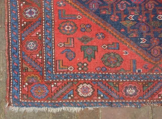 Persian Rug on Wool-- 4 ft 7  inches x 6 ft 5 inches. You might call it Malayer-- but being on wool foundation its probably safer to just call it Kurd.  ...