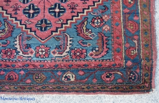 Bijar. 2 ft 5 inches by 4 ft 0 inches. A size you rarely see in true older Bijar. Typical Bijar weave with tightly packed knots. Good condition $20 to ship in  ...