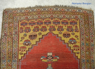 Bidjar area rug with a camel caravan. 3 ft 6 x 7 ft 0 inches. Pretty cool rug. Got some wear here and there. Some work was done to stabilize the side  ...