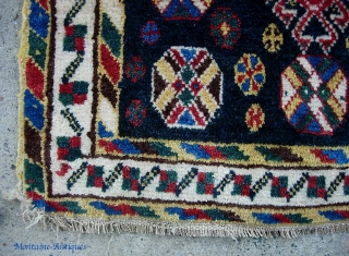 Luri? Afshar? 19 inches by 22 inches. Lively little piece with very pretty colors. $12 to ship in usa.              