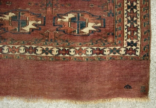 Antique Turcoman 2 ft 3 by 3 ft 2. I have no idea tribal affiliation. Hopefully there are sufficient photos to let you figure it out. It is very finely woven. Has  ...