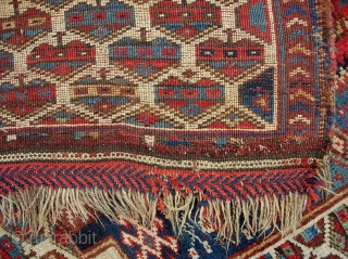 Antique Kurd 3 ft 10 x 7 ft. Real old and real colorful. Definitely a project. $20 to ship in the usa           