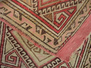 Anatolian Yastik-- 1 ft 7 by 3 ft. 3 Inches. early one. w/ even pile
                  