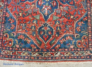 Bahktiari-- 4 ft 6 inches by 6 ft. 8 inches. Village rug with medallion. Nice and  thick with full pile.            