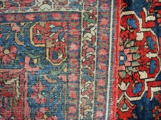 Bahktiari-- 4 ft 6 inches by 6 ft. 8 inches. Village rug with medallion. Nice and  thick with full pile.            