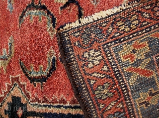 Kurdish zaronim, 3.6 x 4.10, early 20th century. Superb soft wool and shimmery natural color.  All wool foundation. Full, meaty pile has never been on the floor.     