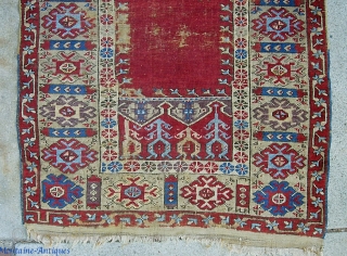 Old Turkish Konia, 3 ft 8 x 5 ft 4 inches. So called Konia-Ladik (I guess because of the tulip motifs). You can fit what I know about Turkish rugs on the  ...