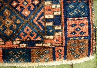 Jaf Kurd 1 ft 8 inches x 2 ft 2 inches. Very nice soft colors. Nice weave. Decent condition as shown. $15 shipping UPS to lower 48.      