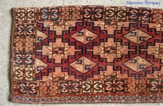 Turkoman. 15 x 55 inches. Unique long rug with very fine knotting and lush pile. Very good condition tho i think maybe the sides were re-overcast. $15 shipping in us.   