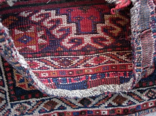South Persian bag. 20 x 23 inches. Maybe Luri? Pretty nice old thing in pretty nice condition $15 shipping in us.            