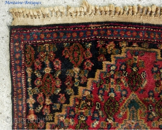 Senneh Pushti. 26 x 33 inches. Typical fine weave. Pile is plush, soft,and deeper than you usually see with these. Condition is pretty close to mint with original ends and sides. $15  ...