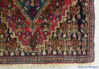 Senneh Pushti. 26 x 33 inches. Typical fine weave. Pile is plush, soft,and deeper than you usually see with these. Condition is pretty close to mint with original ends and sides. $15  ...