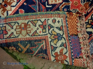 Fereghan bag face. 16 x 21 inches. This was mistaken  for an Afshar. That aint what it is. Note blue weft and other things diagnostic of Sarouk/Mahal area. Rare and interesting  ...