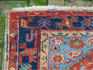 West/NW Persian-- 4.4 x 6. 8. Heriz area colors; weave is like Karaja. Good even pile; excellent condition. great all natural dyes. $15 US shipping.        