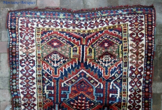 Old Kurd(?) 4 ft 2 x 6 ft 2 inches. Turkish? Persian? Caucasian? As usual, I am clueless. Whatever its origin, it has incredible colors. It is also very old-- possibly 19th  ...