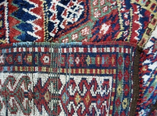 Old Kurd(?) 4 ft 2 x 6 ft 2 inches. Turkish? Persian? Caucasian? As usual, I am clueless. Whatever its origin, it has incredible colors. It is also very old-- possibly 19th  ...