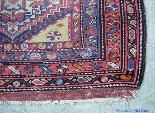 Malayer-- 3 ft 6 x 6 ft 4 inches. Colorful, vibrant old rug. Low but even pile. Condition is evident from photos. Estate find has never been manhandled or repaired. $20 shipping  ...