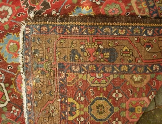 Bahktiari-- 5 ft 4 in x 10 ft 1 in. Some of the warps are cotton and some are wool. Hard to find foyer size. You don't often see a Bahktiari with  ...