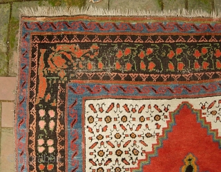 Armenian Karabakh. 4 ft 10 in x 6 ft. 11 inches. Armenian letters (which I cant decipher). Unique and interesting piece. A similar example on Ebay (item number 140949937722) is said to  ...