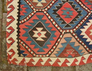 Caucasian Bag. 20 x 23 inches. Fine early flat woven piece. Beautiful colors. Excellent condition. The photos tell the story. The $20 for ups shipping to lower 48.     