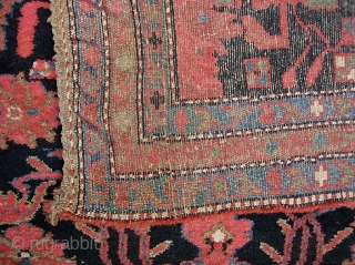 Kurd. 4 ft 8 inches by 6 ft 6 inches. 3 ft 4 inches by 6 ft 1 inches.  West or Northwest Persia. All wool foundation with original over castings and  ...