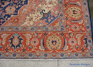 Tabriz--  10  x  13 foot. Made close to the Heriz area and every now and then you run up on one with these great old Heriz/Serapi colors. I think  ...