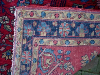 Mohajeran Sarouk. 3 ft 6 x 5 ft 0. True Mohajeran weave with fine precise knotting. Call me for detail condition report. However, someone spent $1000 reweaving the end guards. Aside from  ...