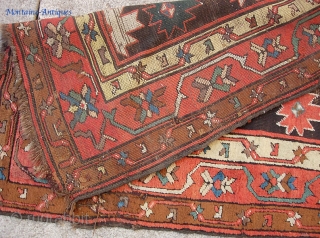 Real Antique Kurd(?) 3 ft 3 inches by 7 foot 0 inches. Magnificent ancient thing. More holes than a Swiss cheese. Do what I did: buy now and figure out what to  ...