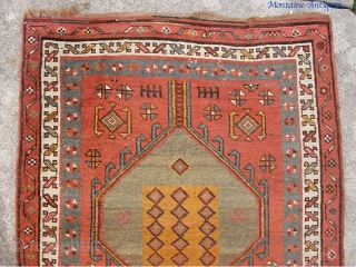 Kurdish (?) Runner. 3 ft 3 inches by 10 foot 9 inches. Possibly 19th century thing. Beautiful decorative piece with fantastic soft natural colors.         