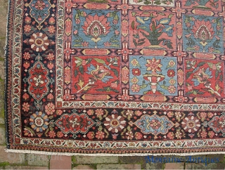 Chahar Mahal  Bahktiari. 4 ft 6 x 6 ft 10 inches. Double weft weave with depressed warp. A multitude of beautiful soft colors. Low, even pile w/ a smattering of foundation  ...