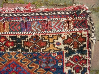 S. Persian Chanta-- 14 x 19 inches. Afshar? Luri?--  Whatever it is, Fine, intricate weaving with several types of stitchery. A myriad of different colors-- all of which are natural dyes.  ...