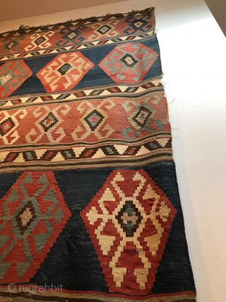 6’x12’ antique Caucasian Kilim in good condition. Thanks                         