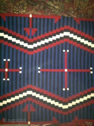 The Rug-Pickers find as found: A 1960's to 1970's superb example of this particular style of Navajo weaving.  Moqui style spider woman cross?  Anyways, this little beauty measures 59"x 37"  ...
